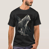 Loup Blanc Dessiné à la Main De Manière Réaliste A