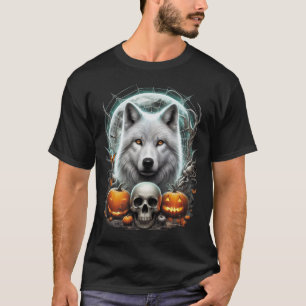 T-shirt Loup blanc majestueux - La Lune Mystique D