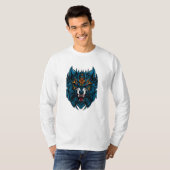 T-shirt loup bleu (Devant entier)