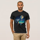 T-shirt Loup Céleste – Puissance du Clair de Lune (Devant entier)