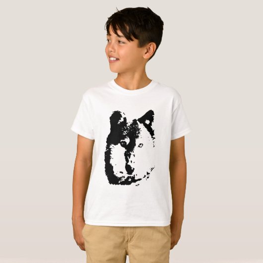 T-shirt Loup d'art pop (Devant entier)