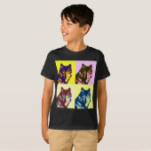 T-shirt Loup d'art pop (Devant entier)