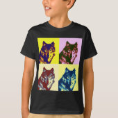 T-shirt Loup d'art pop (Devant)
