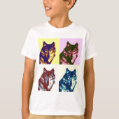 T-shirt Loup d'art pop (Devant)