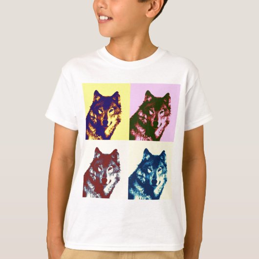 T-shirt Loup d'art pop (Devant)