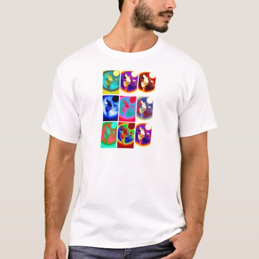 T-shirt Loup d'art pop (Devant)