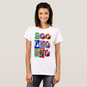 T-shirt Loup d'art pop (Devant entier)