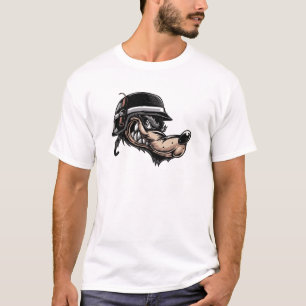 T-shirt Loup de bande dessinée