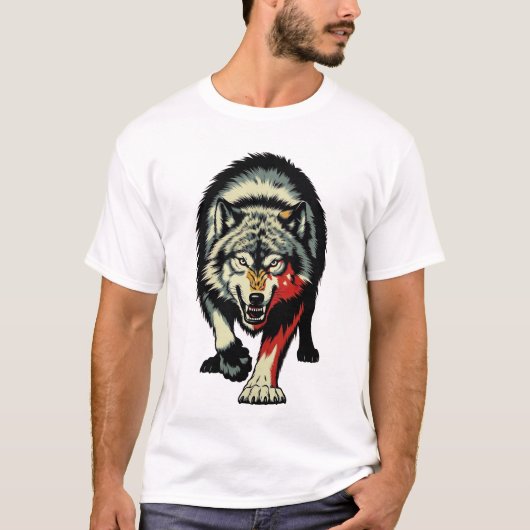 T-shirt Loup de chasse (Devant)