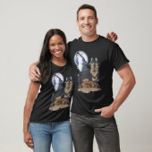 T-shirt Loup De Chasseur À Lune Gray Wolf Chasse Loup Anim (Unisexe)