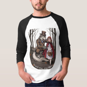 T-shirt Loup de Conte de Fées Sombre & Le Petit Chaperon R