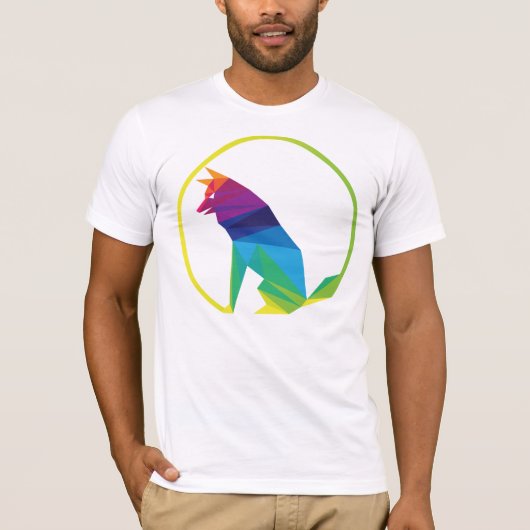 T-shirt Loup de couleur (Devant)
