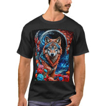 Loup de couleurs patriotiques