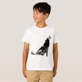 T-shirt Loup de Howling blanc noir (Devant entier)