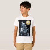 T-shirt loup de lune (Devant entier)