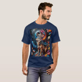 T-shirt Loup de lune Abstraite (Devant entier)