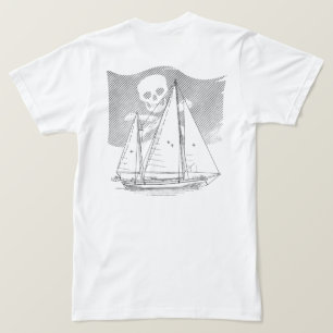 T-shirt Loup de mer avec drapeau de pirates