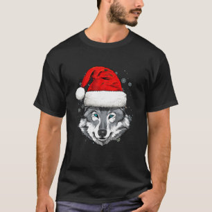 T-shirt Loup de Noël Santa Clause Navidad Xmas Vacances W
