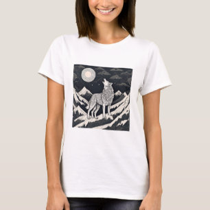 T-shirt Loup de nuit Howl - Lune et forêt esthétique