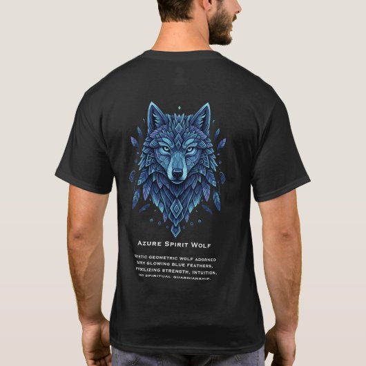 T-shirt Loup d'Esprit Azur (Dos)