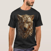 T-shirt Loup d'or (Devant)