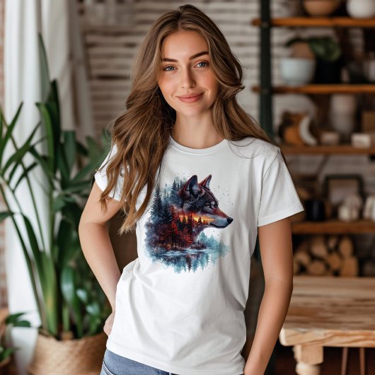 T-shirt Loup Double Exposition