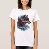 T-shirt Loup Double Exposition (Devant)