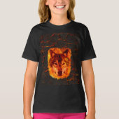 T-shirt Loup du feu de lave (Devant)