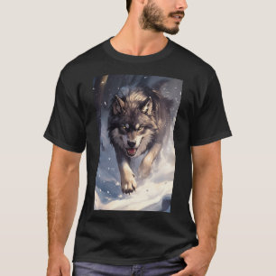 T-shirt Loup en hiver