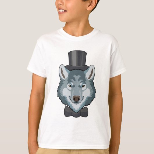 T-shirt Loup en marié avec un arc (Devant)