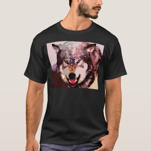 T-shirt Loup en neige (Devant)