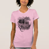 T-shirt Loup et corbeau avec crâne (Devant)