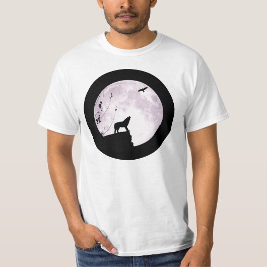 T-shirt Loup et Eagle - chemise de Pleine lune (Devant)