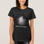 T-shirt Loup et karma (noir) (Devant)