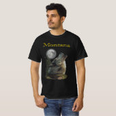 T-shirt loup et lune (Devant entier)