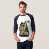 T-shirt Loup et lune (Devant entier)