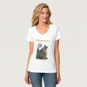 T-shirt loup et lune (Devant entier)