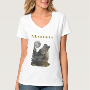 T-shirt loup et lune