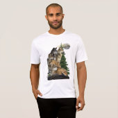 T-shirt Loup et lune (Devant entier)