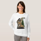 T-shirt Loup et lune (Devant entier)