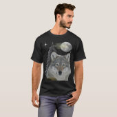 T-shirt Loup et lune (Devant entier)