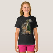 T-shirt Loup et lune (Devant entier)