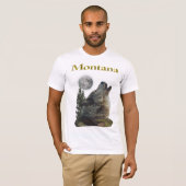 T-shirt loup et lune (Devant entier)