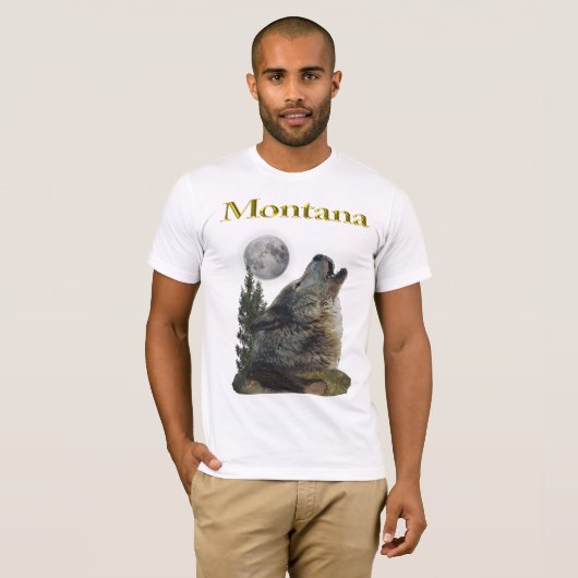 T-shirt loup et lune (Devant entier)
