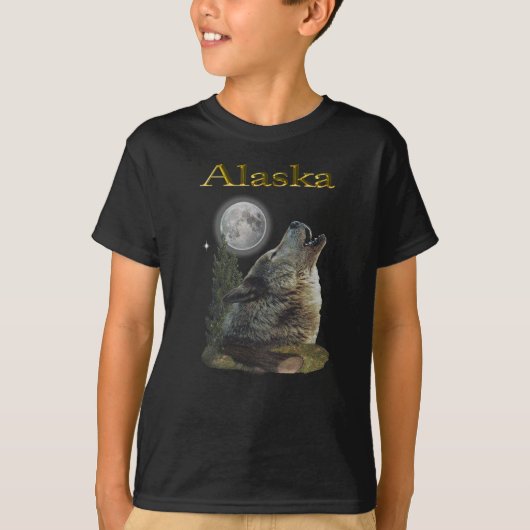 T-shirt loup et lune (Devant)
