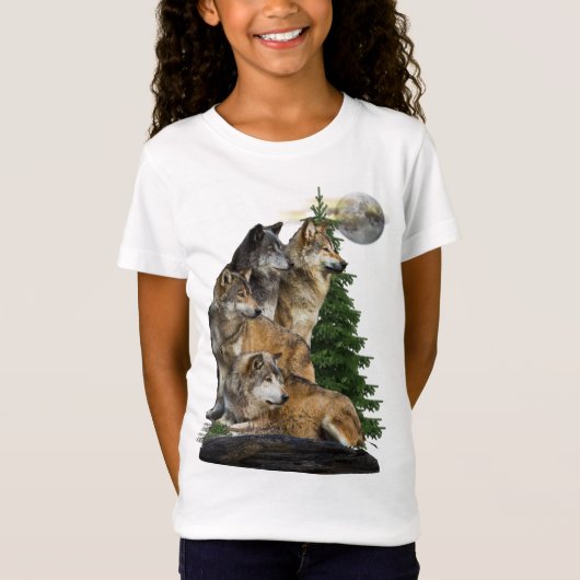 T-Shirt Loup et lune (Devant)