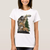 T-shirt Loup et lune (Devant)