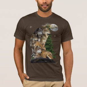 T-shirt Loup et lune