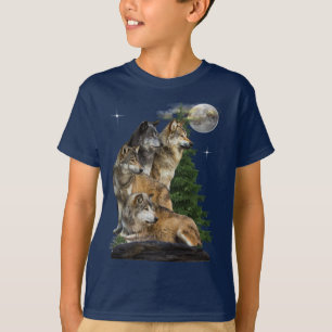 T-shirt Loup et lune