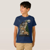 T-shirt Loup et lune (Devant entier)